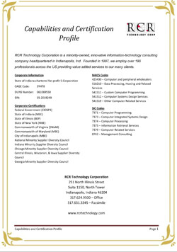 Capabilities and State Certifications Capabilities and Certifications Profile Final 2014 Thumnail